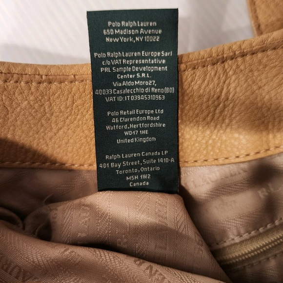 Ralph Lauren Indian Cove Soft Genuine Pebbled Leather Large Hobo/Shoulder Bag - Picture 15 of 15